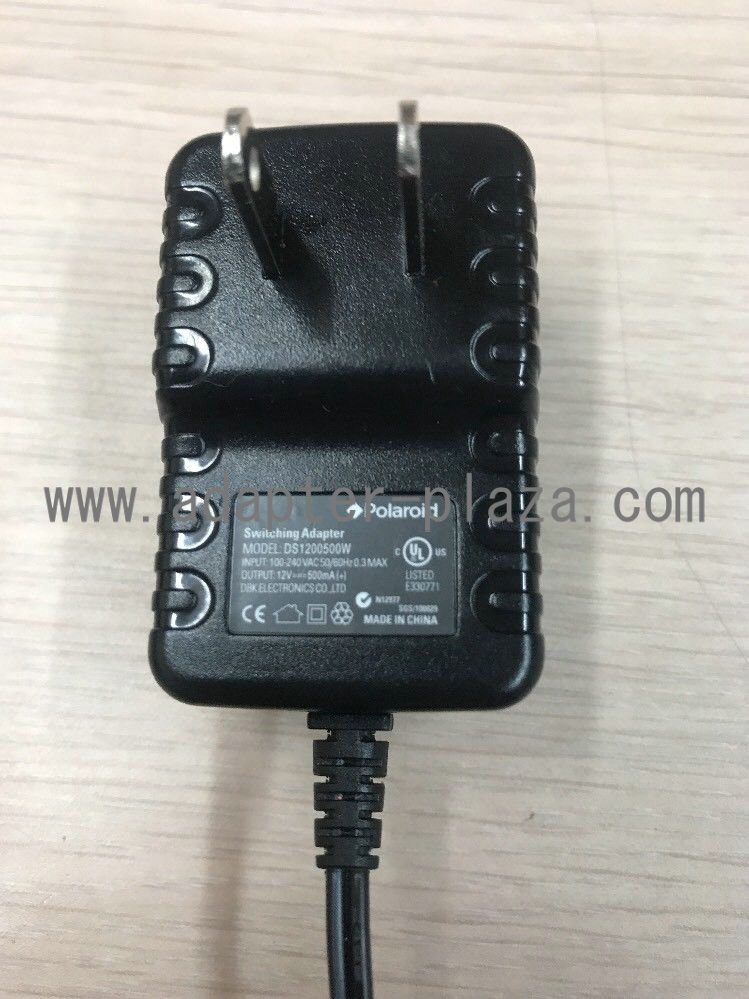 Original Polaroid DS1200500W 12V DC 500mA AC Power Supply Adapter Charger